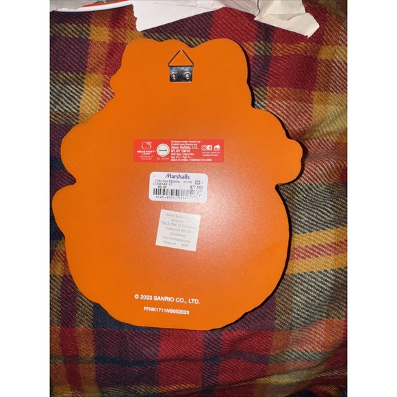 NWT Sanrio Hello Kitty Candy Car Halloween Sign 6.5" x 8" x 1.25" Wooden Plaque - Picture 5 of 5